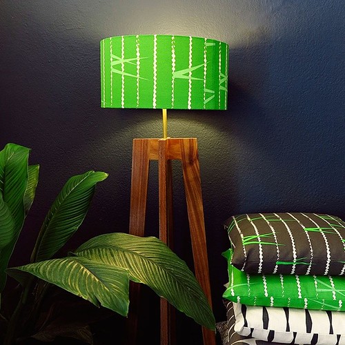 Zigzag lampshade in the shop, on a base from @vamp_furniture. Lampshades now for sale online at http://shop.skinnylaminx.com | by skinnylaminx