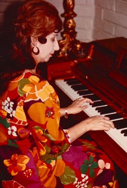 1960s Woman Playing Piano