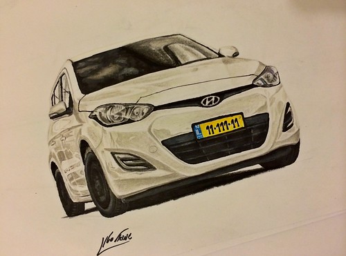 #drawing #draw #drawcar #drawingcar #hyundai #i20 #paint #painting #cardesign #design | by שst457