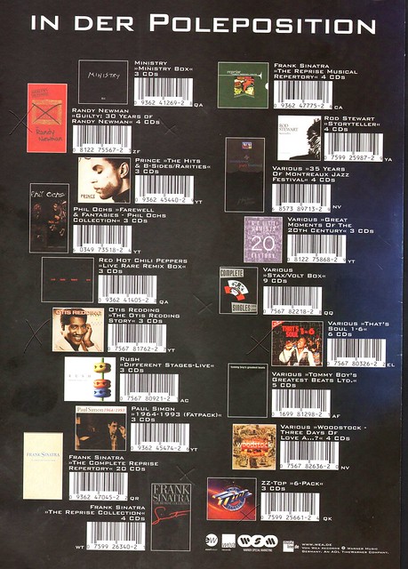 Warner Brothers - CD Boxes Sheet - 1999 - Germany - P4