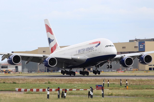 British Airways - Airbus A380-841 G-XLEE @ London Heathrow