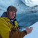 Paul Grüner, majitel horské chaty Bella Vista, v nedaleké ledovcové jeskyni