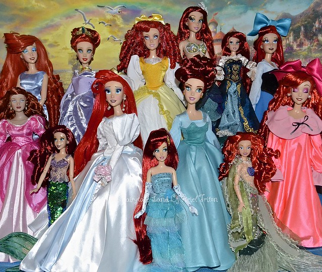 Ariel's Wardrobe - Limited edition dolls with #OOAK - #Singing #dolls #reroot #hair #commission #ariel #disney