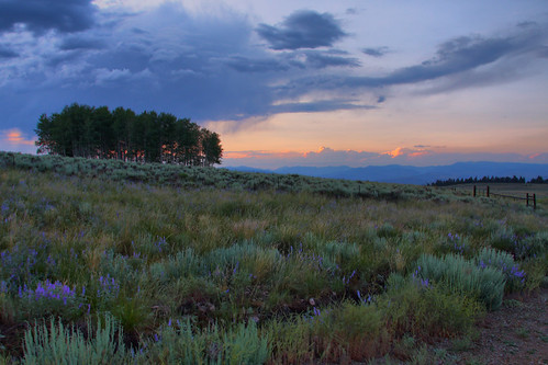 sunset sky grass high twilight colorado dynamic range hdr gunnison powderhorn