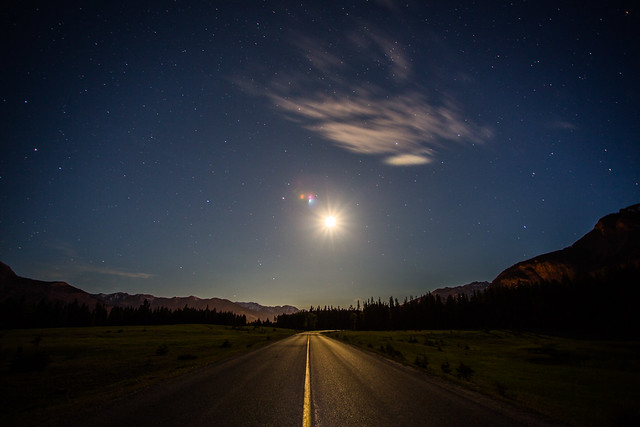 Night Drive in Banff