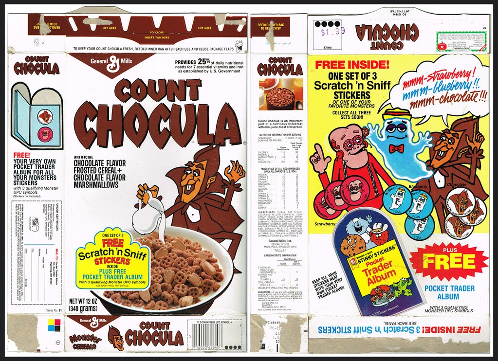 Old Vintage 1984 General Mills Count Chocula Cereal Box | Flickr