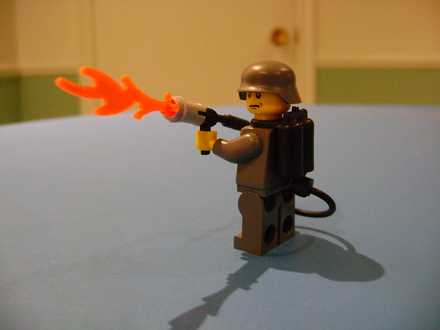 Lego custom WW2 flamethrower