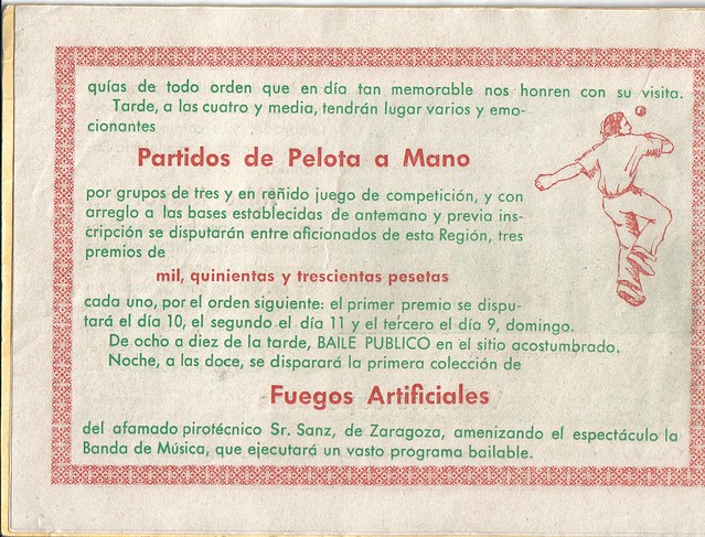 Programa Fiestas de San Lorenzo Año 1953