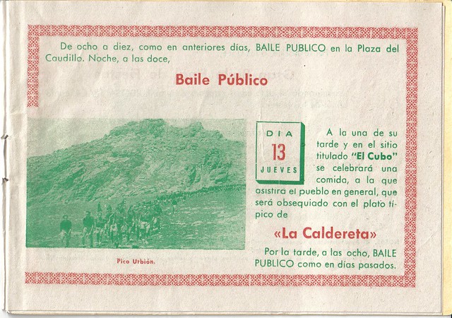 Programa Fiestas de San Lorenzo Año 1953