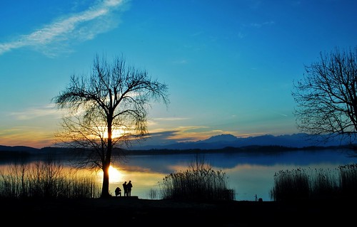 blue friends light sunset italy panorama lake nature water del landscape lago fly friend italia view varese pesce calcinate