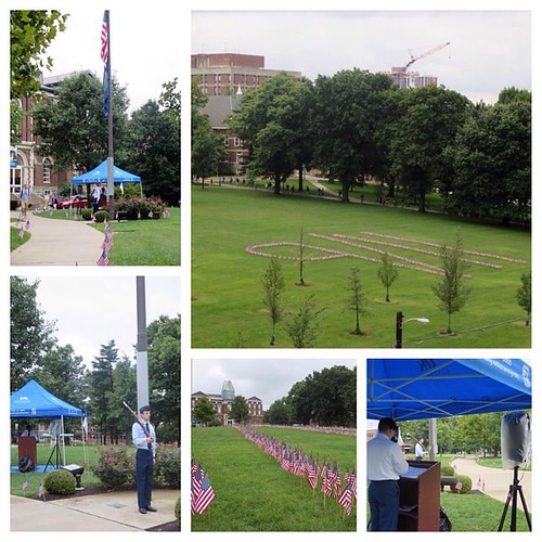 We will never forget. Scenes from UK Air Force & Army ROTC 9/11 vigil today. The event is expected to last to approximately 4pm. #picstitch