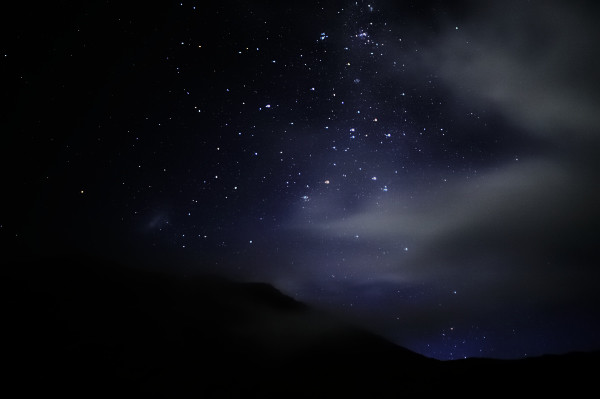 Mountain, Clouds, and Stars