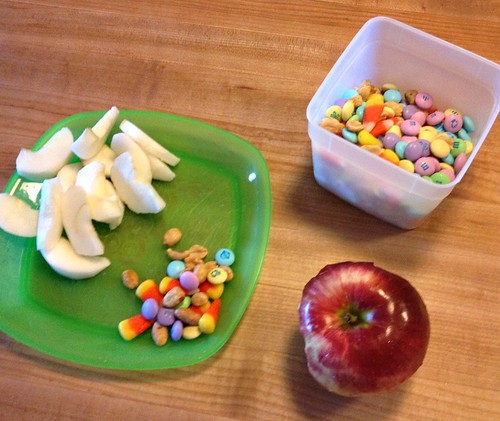 apples and trail mix