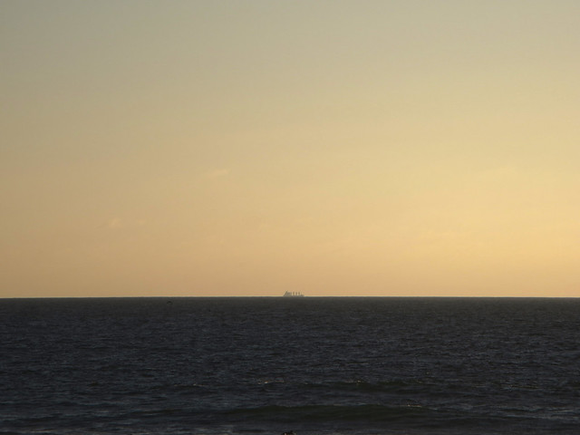 ship on the horizon POV Ocean Beach, San Francisco (2014)