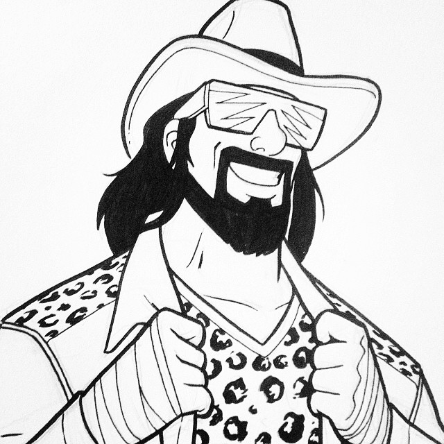 Oh yeah, here's a #MachoMan Randy Savage drawing I did for… | Flickr