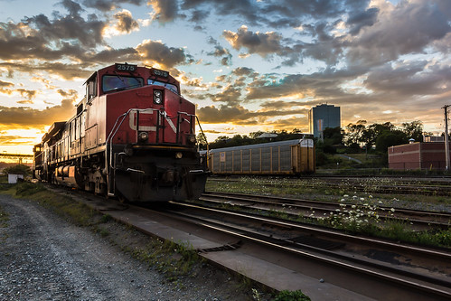 sunset canada cn train novascotia ns traintracks trainengine dartmouth canadiannational
