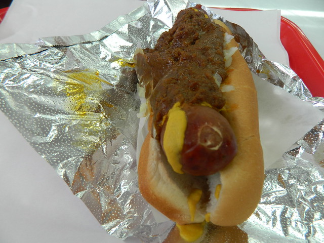 Spicy Polish Dog @ Pink's Hot Dogs.