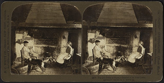The old folks at home, interior of an Irish cabin | by Boston Public Library