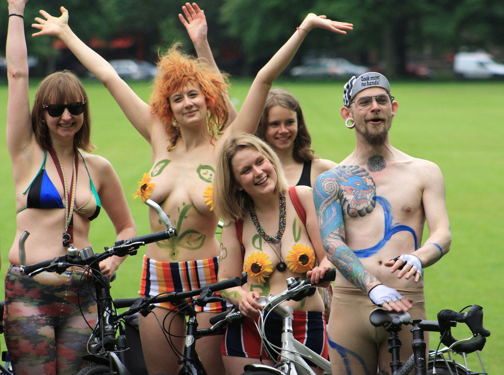 Edinburgh's World Naked Bike Ride 2014.