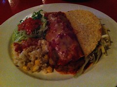 Birthday Dinner 2014 at Amigos (Bean Enchilada and Taco)