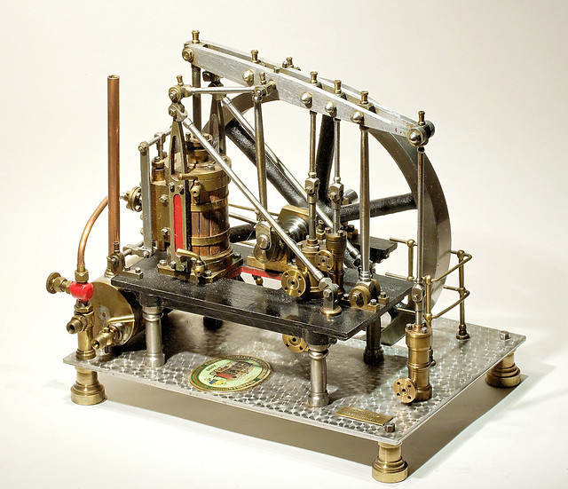 19 - Einarmige Balanciermaschine von Saulnier, Frankreich 1825 / Model steam engine