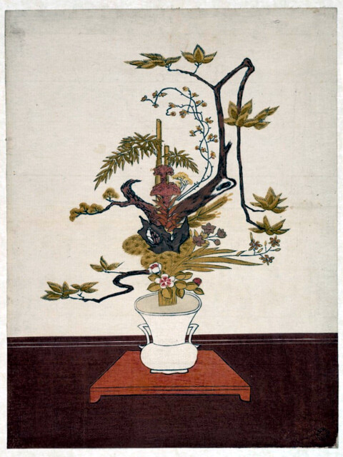 Suzuki Harunobu (1725c.-1770) - 1765c. Flower Arrangement in the Ike-no-bo Style (Metropolitan Museum of Art, New York City)