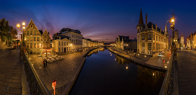 Nicely Canal at Ghent , Belgium