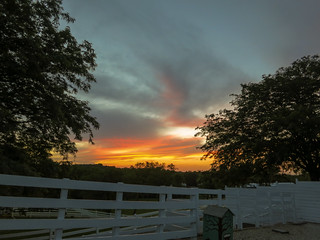 Sunset on Purina Farms