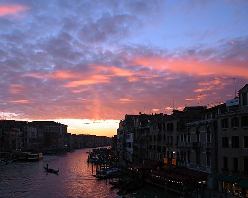 Sunset from the Rialto Bridge, Venice