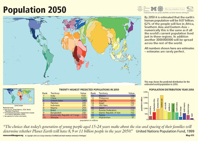 worldmapper world population 2050 | tangledwing | Flickr