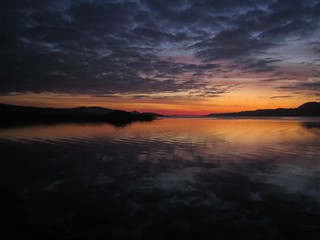 Sunset on West Loch Tarbert from Kennacraig