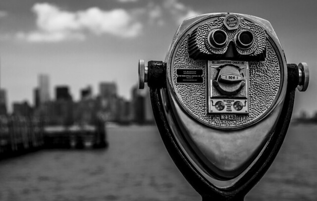 Liberty Island binocular NYC