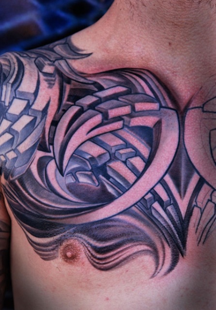 30 Most Attractive Biomechanical Tattoos Design Ideas 2023