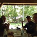 N.Raleigh Rotarians Mack Parker, Scott Tarkenton, Gene Hirsch and Rod Frankel enjoy burgers and hot dogs at the club picnic. #WeAreRotary #Raleigh
