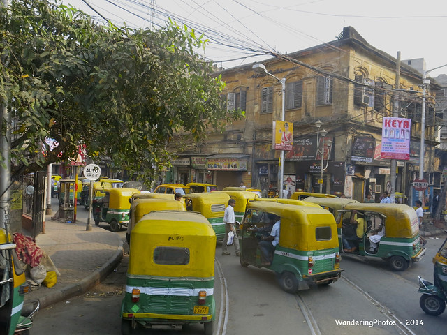 Tuk-tuk congestion - Kolkata West Bengal India