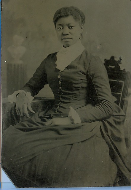 African American woman tintype circa 1865