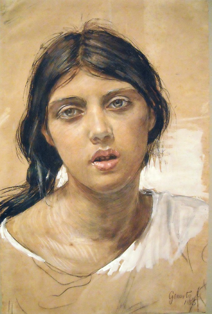 "Gipsy Girl" (1886) by Vincenzo Gemito (Naples 1852-Naples 1929) - The Museum of Zevallos Stigliano Palace in Naples