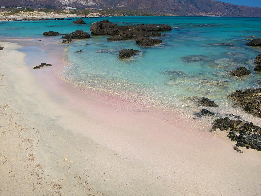 Le sable rose de la plage d'Elafonissi