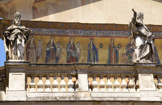 Rom, Santa Maria in Trastevere, Mosaiken der Fassade (mosaics of the facade)