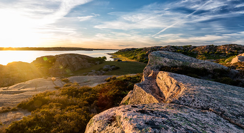 sunset sea summer panorama sweden sverige polarizer hav bohuslän västkusten fjällbacka klippor västragötalandslän veddö