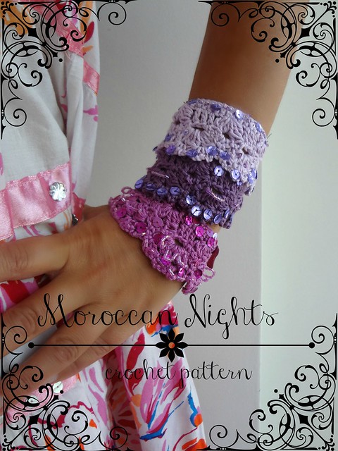Moroccan cuffs - crochet pattern