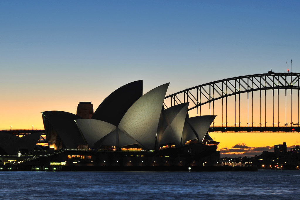 Sydney Opera House at sunset.   JDX_1100