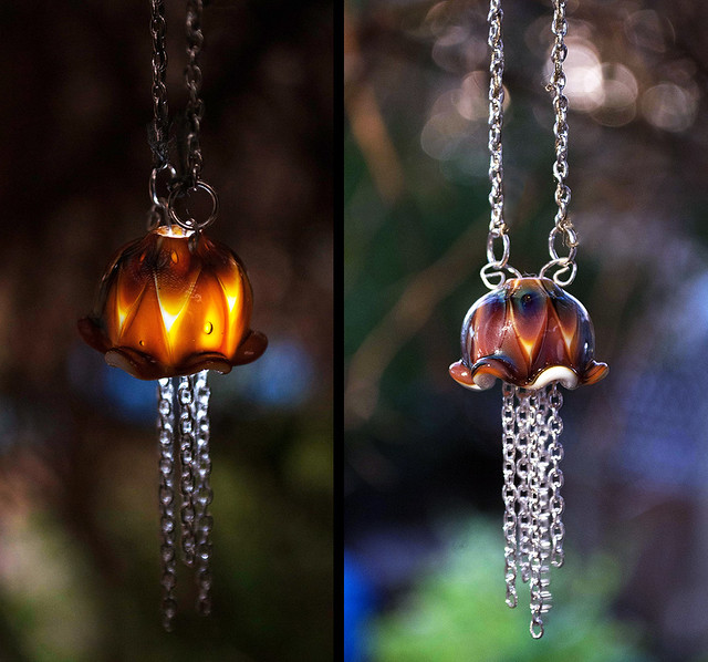 LED jellyfish necklace