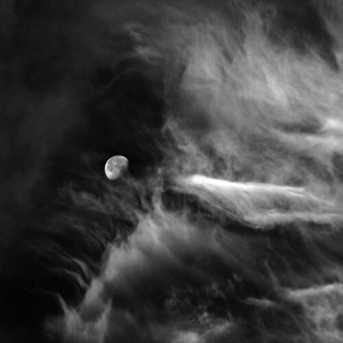 Moon and cloud