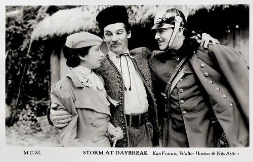 Kay Francis, Walter Huston and Nils Asther in Storm at Daybreak
