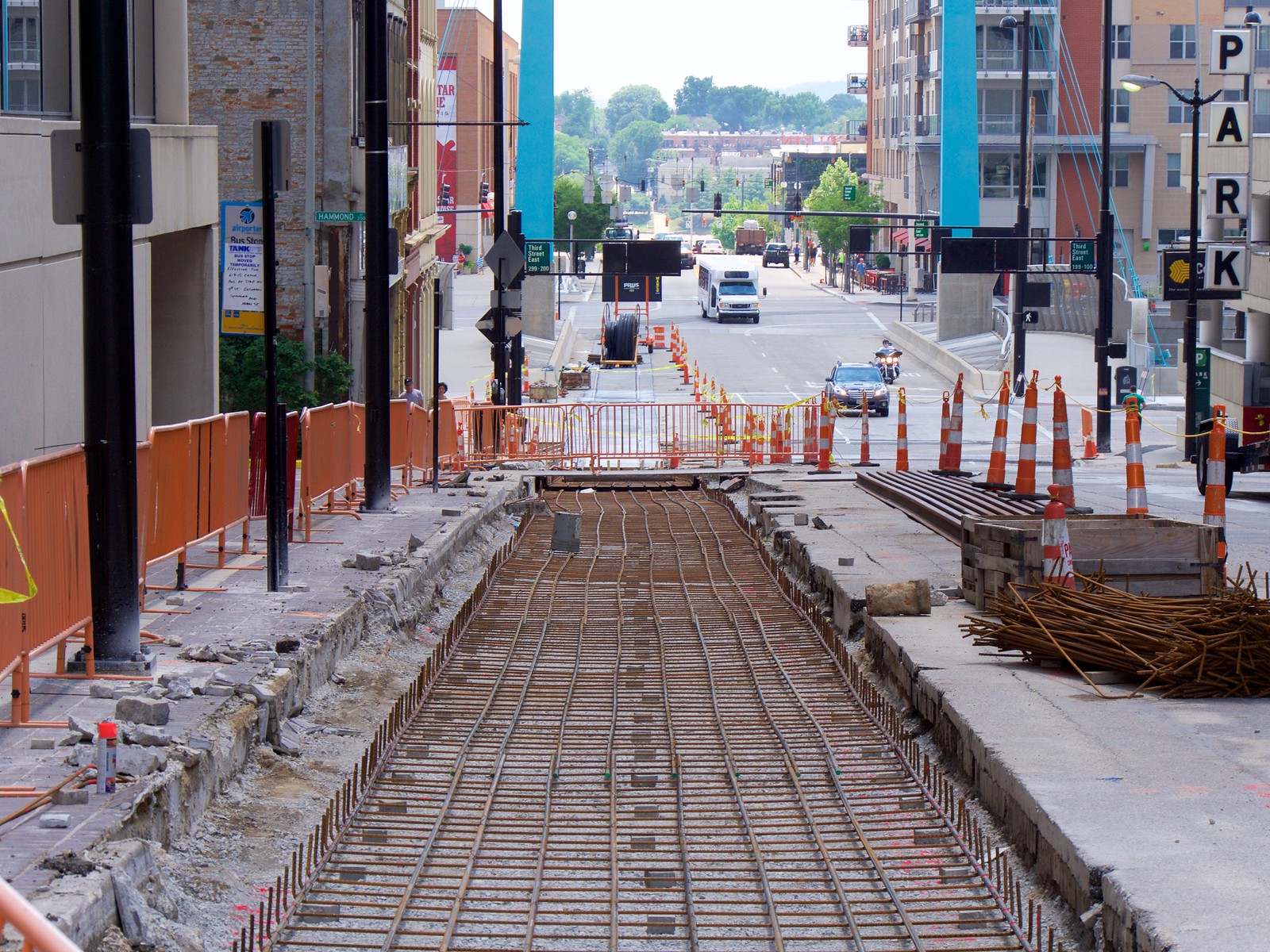 Main Street Track Construction