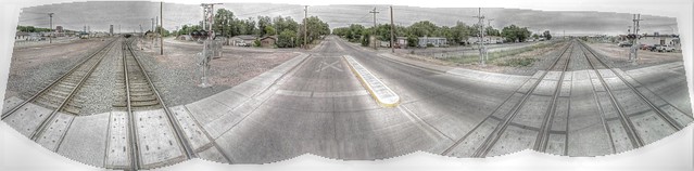 Google Street View - Pan-American Trek - Rail crossing, Gillette, Wyoming