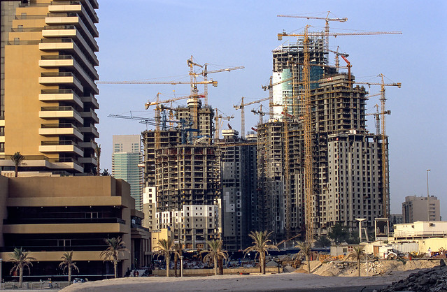 Dubai Marina district under construction (Summer 2005)