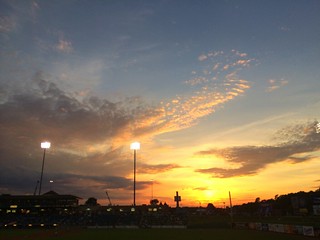 Gorgeous #sunset over Blue Claws stadium.