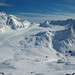 Pohled na celý ledovcový svah z vrcholu Hintereis